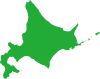 北海道の地図（緑色）