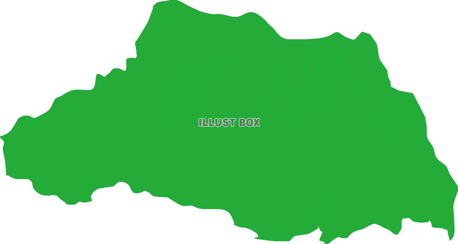 埼玉県の地図　緑色