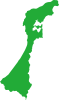 石川県の地図（MAP）緑色