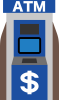 ATM キャッシュディスペンサー　アイコン