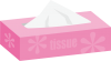 ティッシュ・ティシューペーパー（箱）ピンク