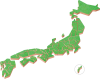日本地図　立体