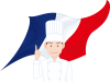 シェフ　フランス国旗　フレンチ
