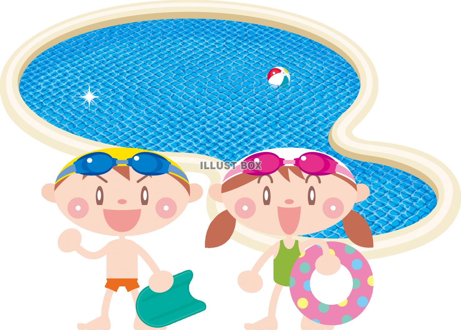 レジャープール　子供　夏　水遊び