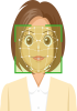顔認証システムのイメージ　女性