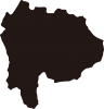 山梨県の地図（シルエット）