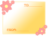 花のメッセージカード：オレンジ