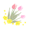 チューリップと菜の花
