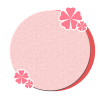 二重丸の花フレーム：ピンク