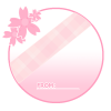 花のサークルカード：ピンク