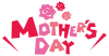 母の日☆mother's day☆英語ポップロゴ