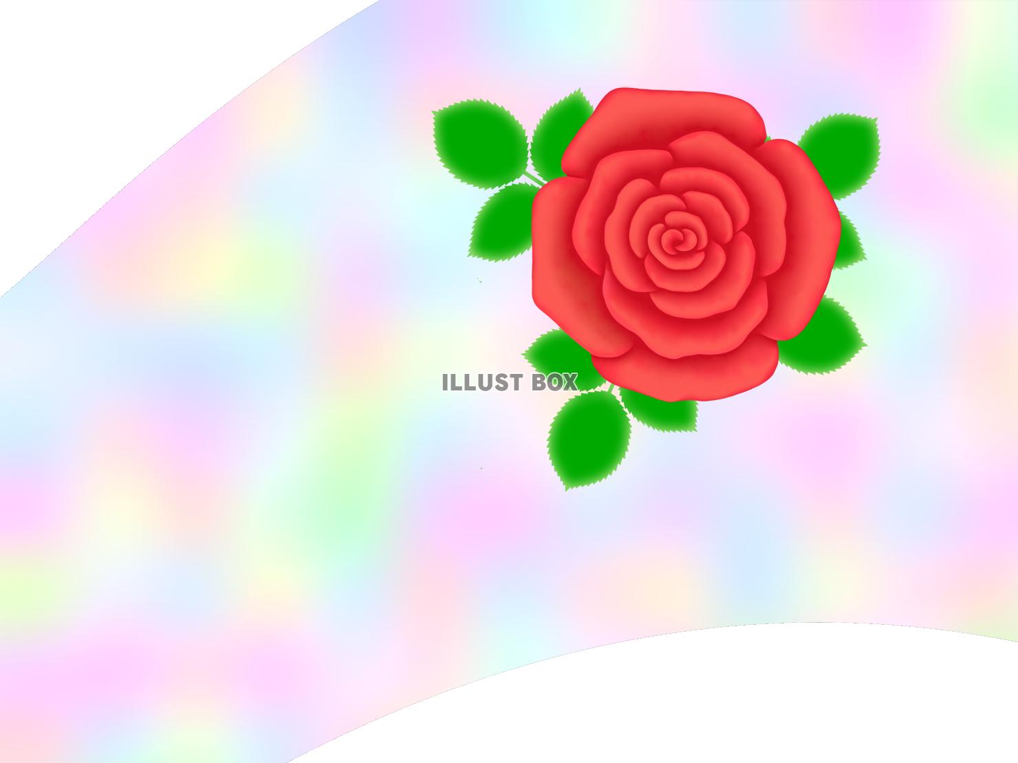 薔薇の花模様壁紙シンプル背景素材イラスト。透過PNG