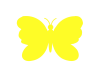 蝶シルエット黄色