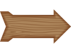 木の板（矢印型）