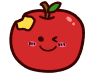 齧られたリンゴのキャラクター