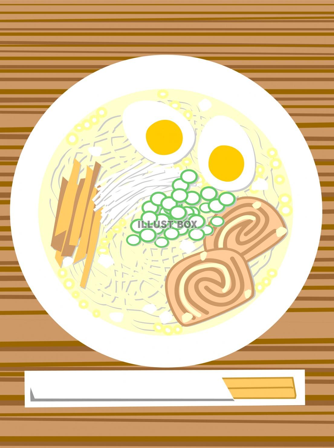 日本食麺類塩ラーメンのイラスト