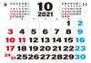 2021年　カレンダー　10月