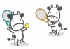 丑12_09（テニスをする牛さん）