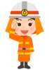女性消防士
