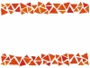 三角形ドット柄水彩手書きラインフレーム秋冬色赤オレンジカラフル見出しタイトル素材