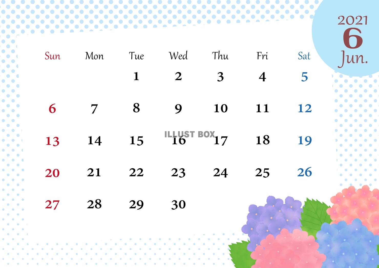 2021年花のカレンダー 6月