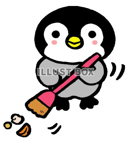 ほうきでお掃除ペンギン１