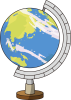 地球儀のイメージ（主線あり）