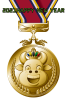 2021年　年賀状　牛の金メダル