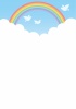青空と虹の背景フレーム_D