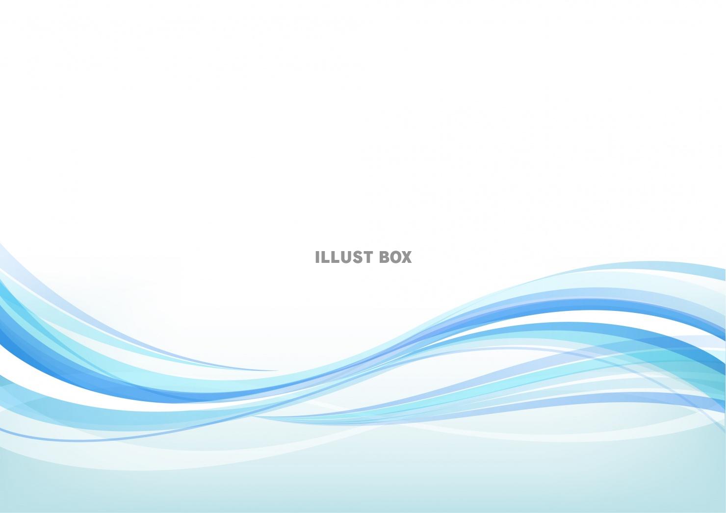 波のグラフィック背景フレーム（ブルー）