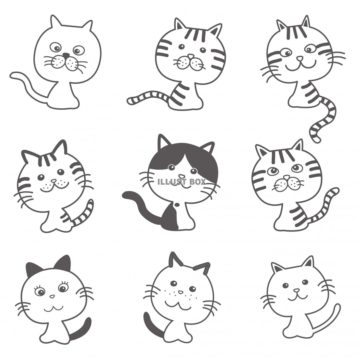 かわいいニャンコシリーズ★猫のイラストセット