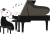 ピアノと牛２