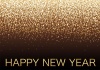 Happy New Year  キラキラした粒子の背景とロゴ