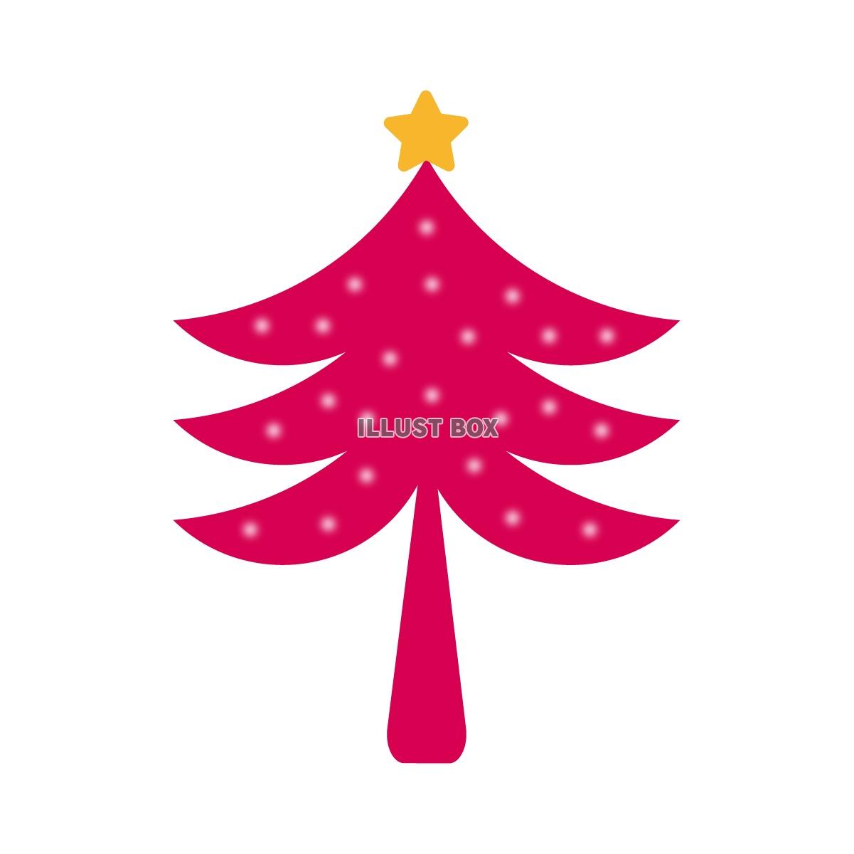 クリスマスツリー　ピンク