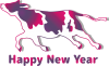 透過PNG丑年年賀状紫牛シンプル干支動物和お正月1月冬新年素材令和三年2021年