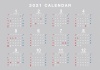 2021年 年間壁掛けカレンダー A3サイズ（最新版）