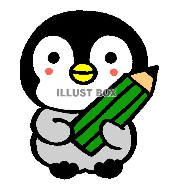 鉛筆を持つペンギン１