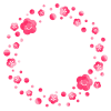 笑顔の梅の花円形フレーム