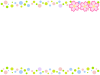 桜の花フレームシンプル飾り枠素材イラスト。透過 png