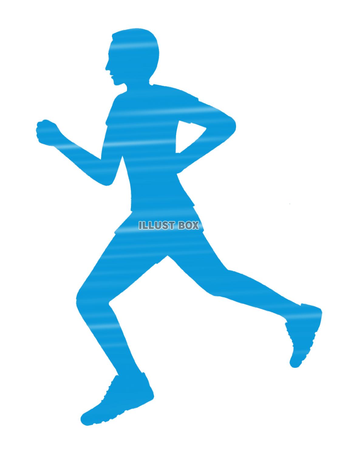 ジョギング背景素材イラスト人物壁紙画像。透過png