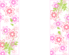 左右帯の花フレーム：ピンク