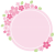 透過・桜の円形フレーム