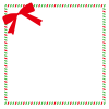 《クリスマス風》正方形・リボンのメッセージフレーム