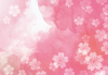 桜の花の透し模様のカード　背景フレーム