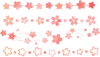 水彩の桜の飾り罫