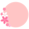 桜の花の丸型フレーム