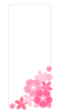 桜の花の短冊型フレーム