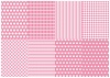 １パターン（水玉、線、チェック、ハート、星）ピンク