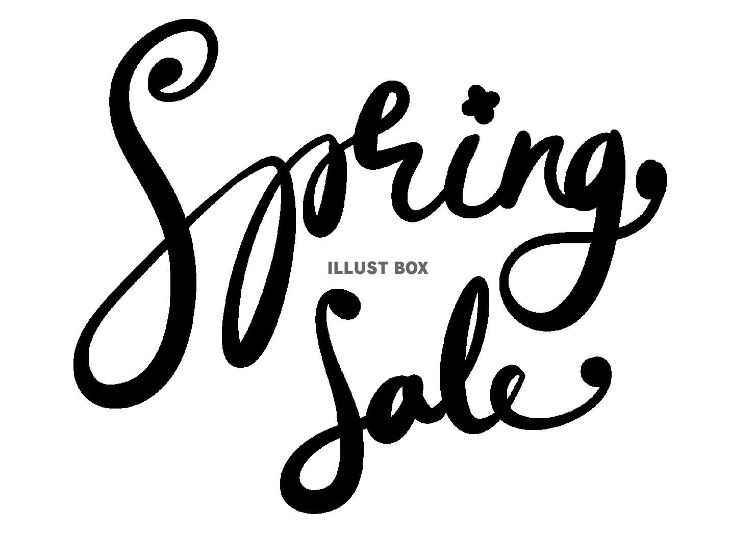 Spring saleのカリグラフィ文字