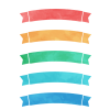 色鉛筆風のリボンセット─虹色2